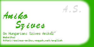 aniko szives business card